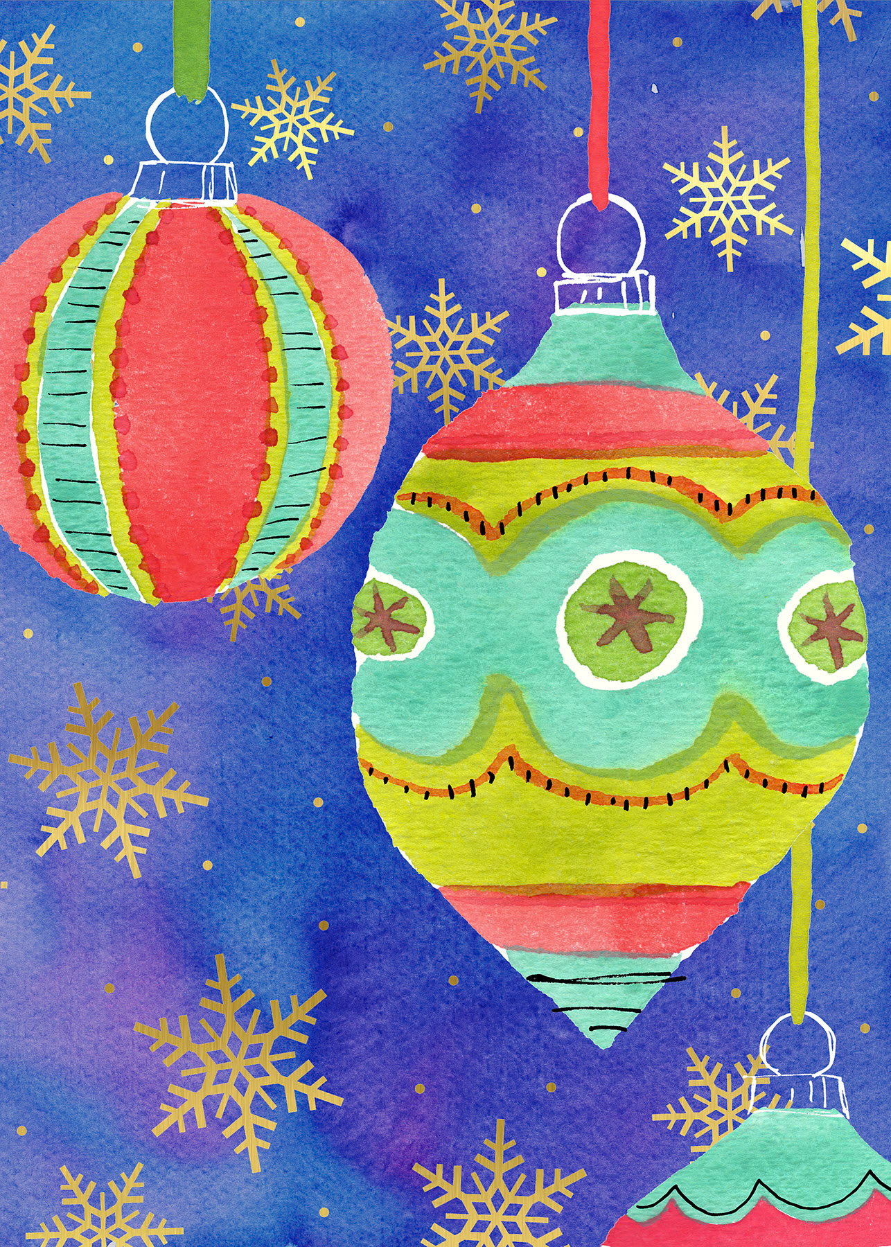 SH_Cmas_1930d_Xmas Watercolor Ornaments_Creatif ©Steve Haskamp - Creatif License