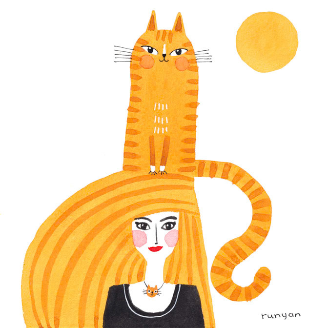 YELLOW ON YELLOW _Cat Hair _  Creatif