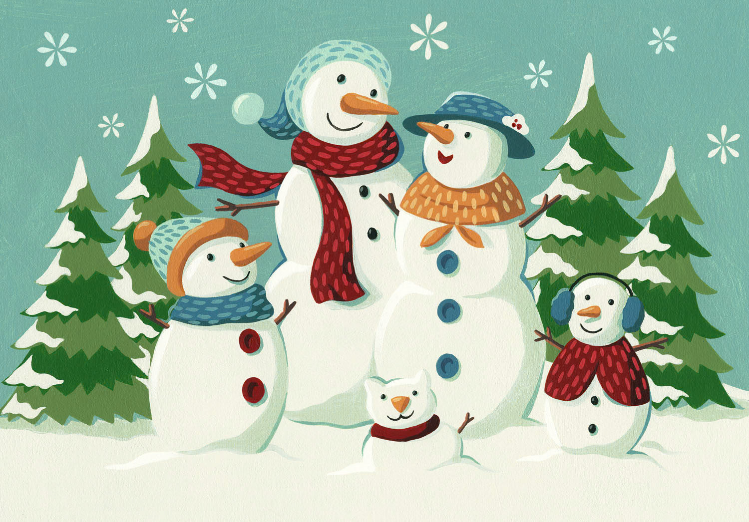 SH_Cmas_480-SnowmanFamilyCropped2 ©Steve Haskamp - Creatif License