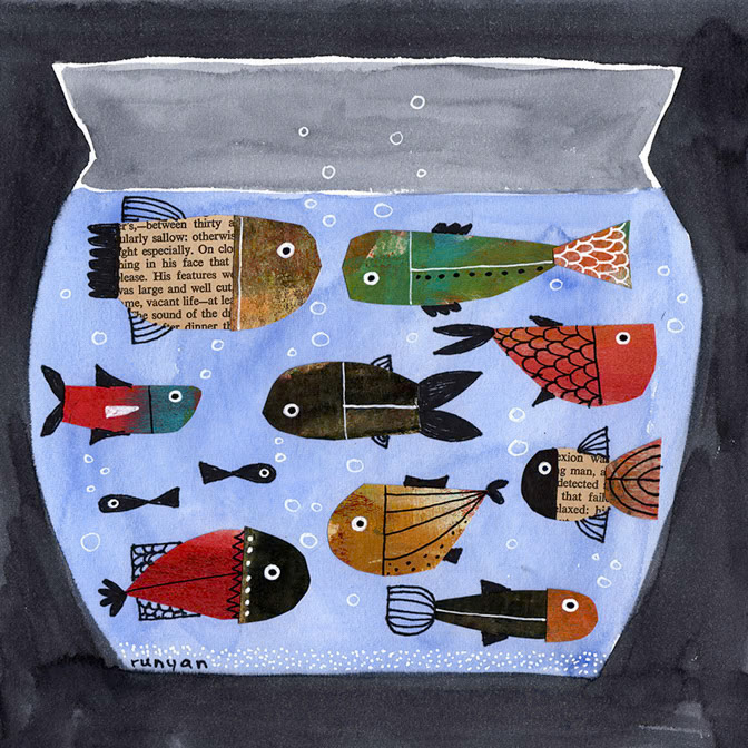 WAITING ROOM - Terry Runyan - Creatif _Animals- Fish _  Creatif ©Terry Runyan - Creatif License