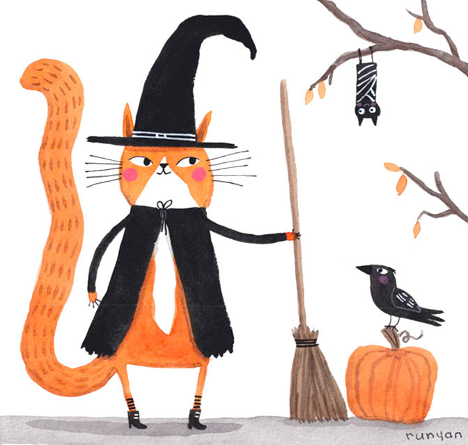 READY TO RIDE _Cat- Halloween _  Creatif ©Terry Runyan - Creatif License