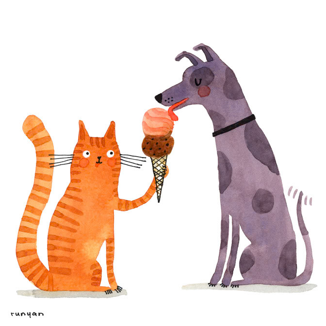 SHARED SNACK 12.25x12.25 _Cat Dog _  Creatif