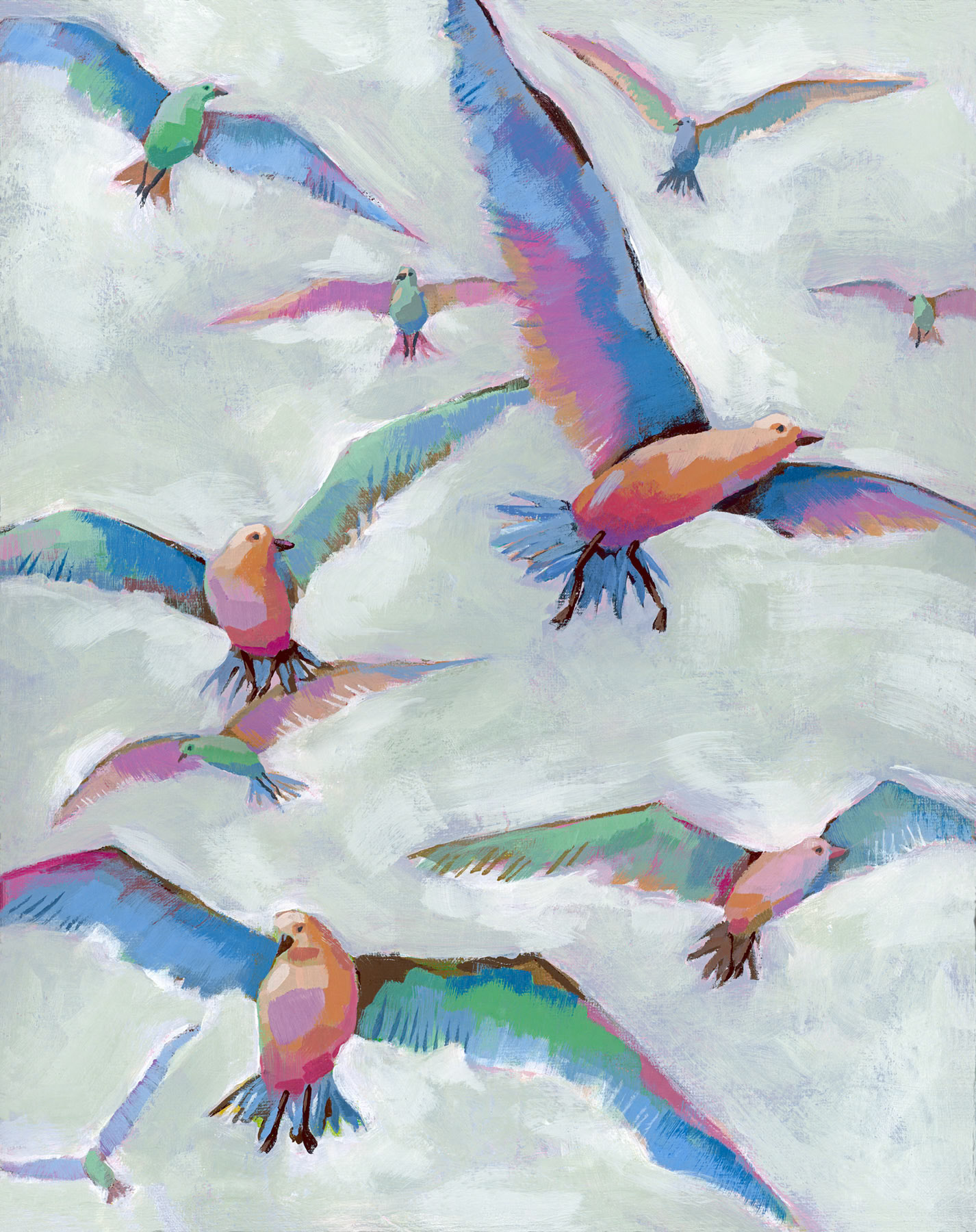 SH_Bird_2832b_Painted Birds in Flight_Creatif ©Steve Haskamp - Creatif License