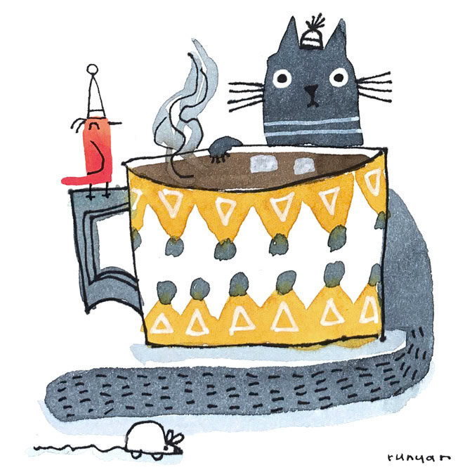HOT COCOA _Cat- coffee _  Creatif