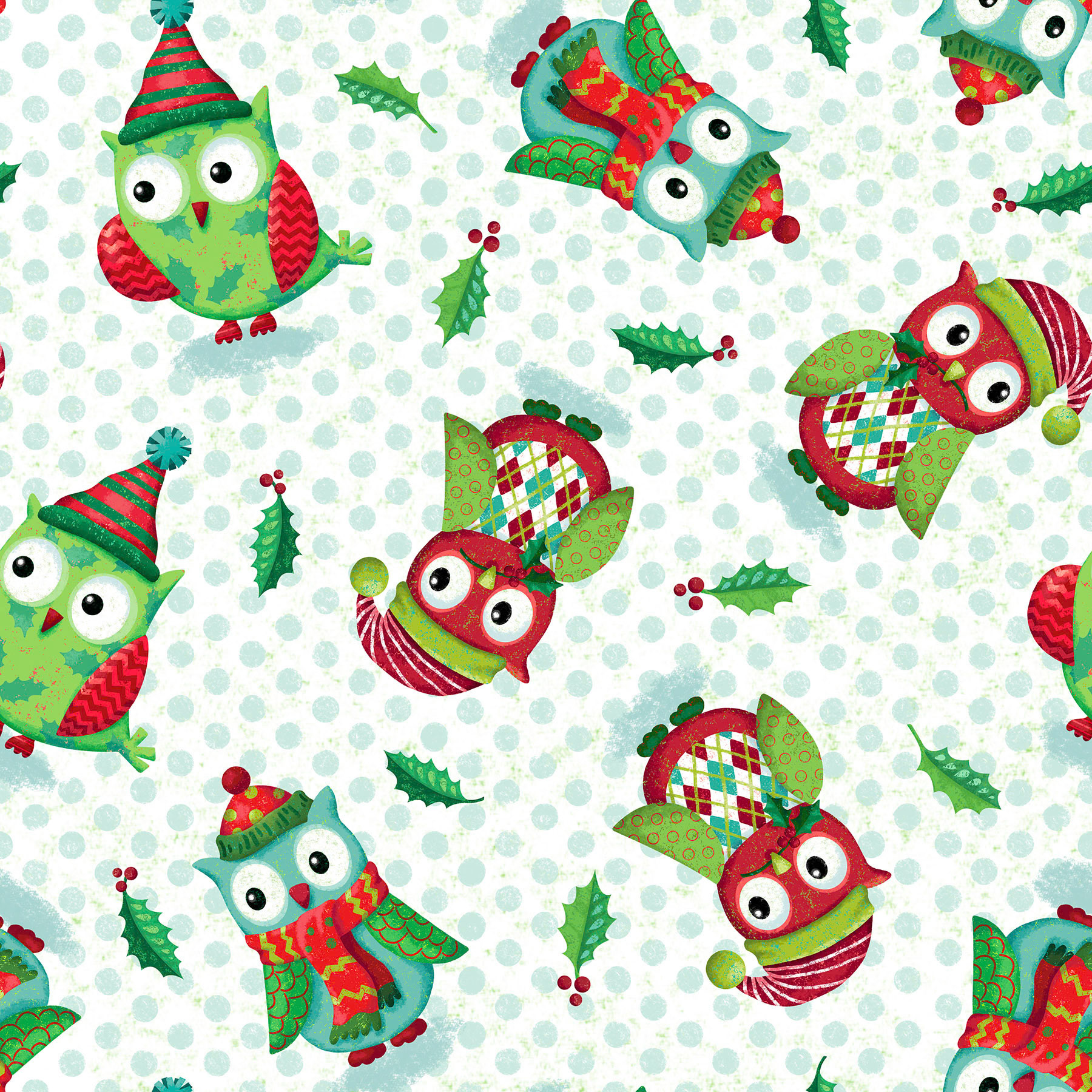 SH_Cmas_1595_Tossed Cmas Owls Pattern_Creatif ©Steve Haskamp - Creatif License