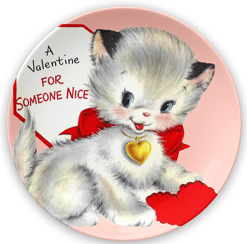 SH_Heart_Vintage Valentine Kitten Plate Collection_Creatif ©Steve Haskamp - Creatif License