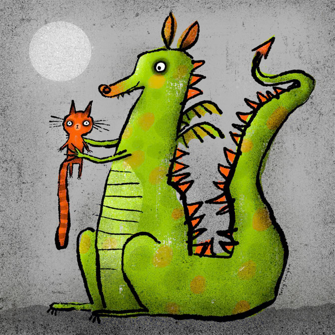DRAGON FRIEND 100dpi _Dragon- Halloween _  Creatif ©Terry Runyan - Creatif License