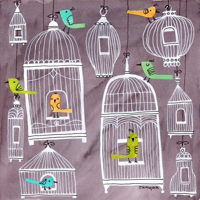 BIRD CAGES sm _Animals- Birds _  Creatif ©Terry Runyan - Creatif License