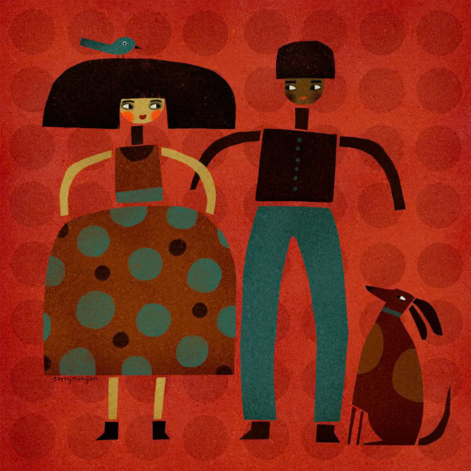 COUPLE - DOG - BIRD _Birds- Cat- Maggie _  Creatif