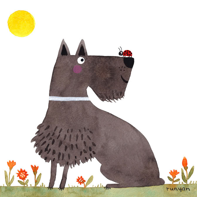 SCHNAUZER FRIEND 13x13 _Dog- Schnauzer _  Creatif ©Terry Runyan - Creatif License
