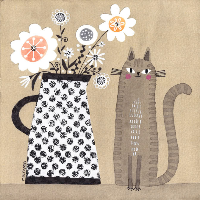 WHITE FLOWERS _Cat floral _  Creatif