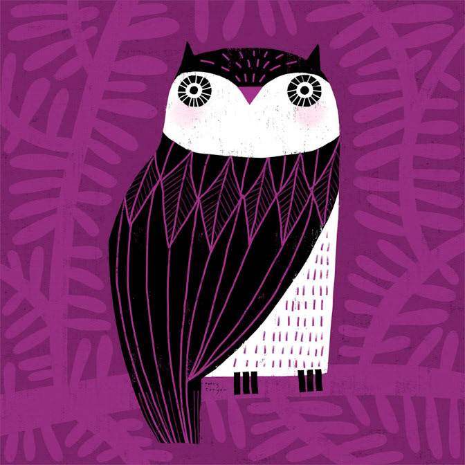 BLACK - WHITE OWL _Animals- Owl _  Creatif ©Terry Runyan - Creatif License