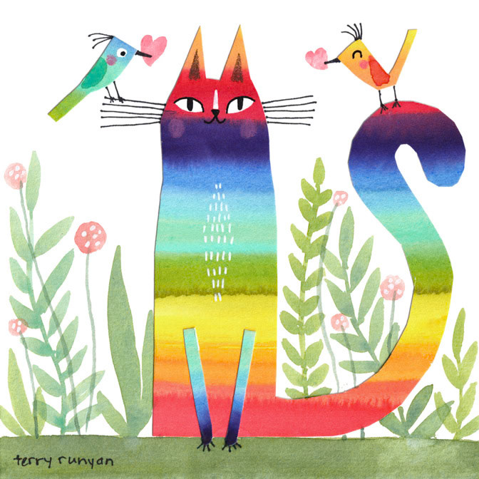 KITTY RAINBOW _Cat _  Creatif