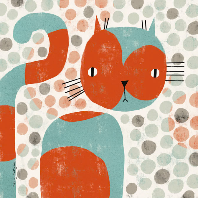 BLUE AND RED CAT _Cats _  Creatif