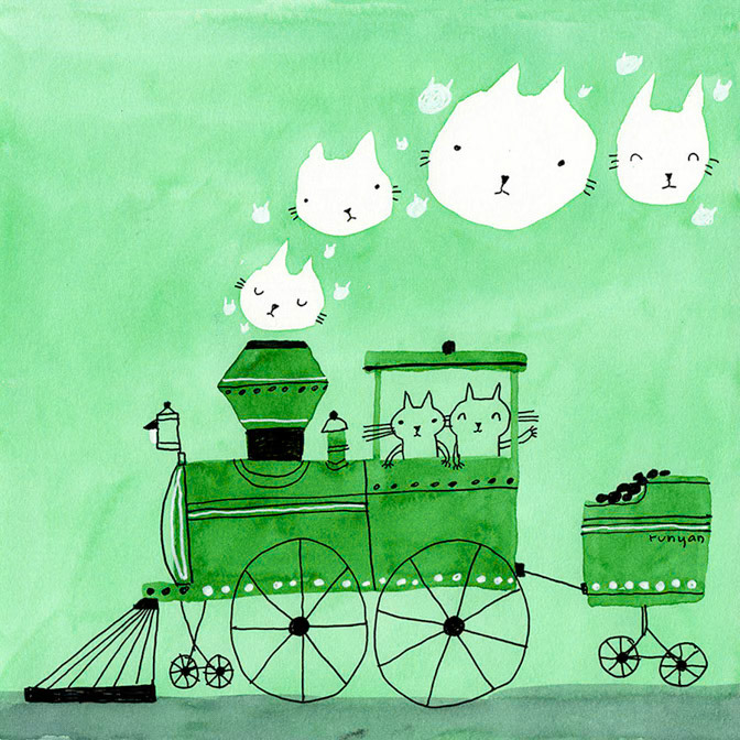 CAT TRAIN - Terry Runyan - Creatif _Cat _  Creatif