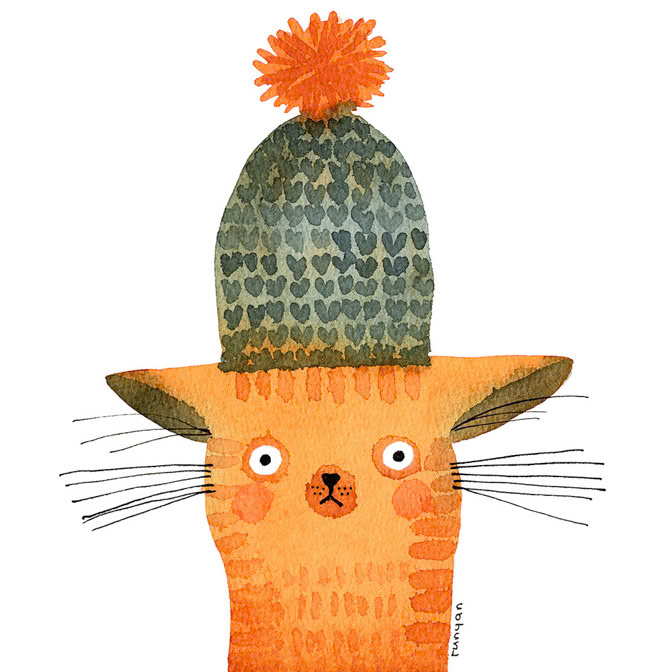 KNIT CAT HAT - Terry Runyan - Creatif _Cat _  Creatif