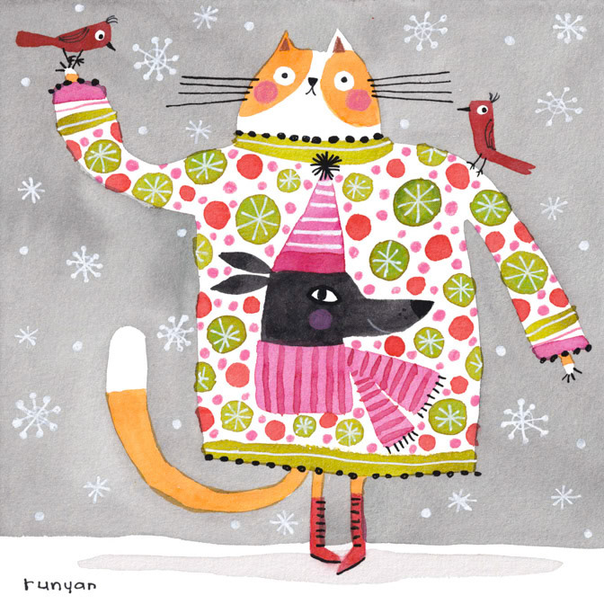 UGLY SWEATER CAT _Cat- christmas _  Creatif
