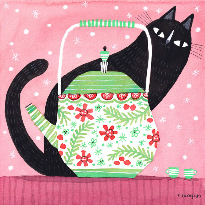 HOLIDAY TEA CAT _Cat- Tea _  Creatif