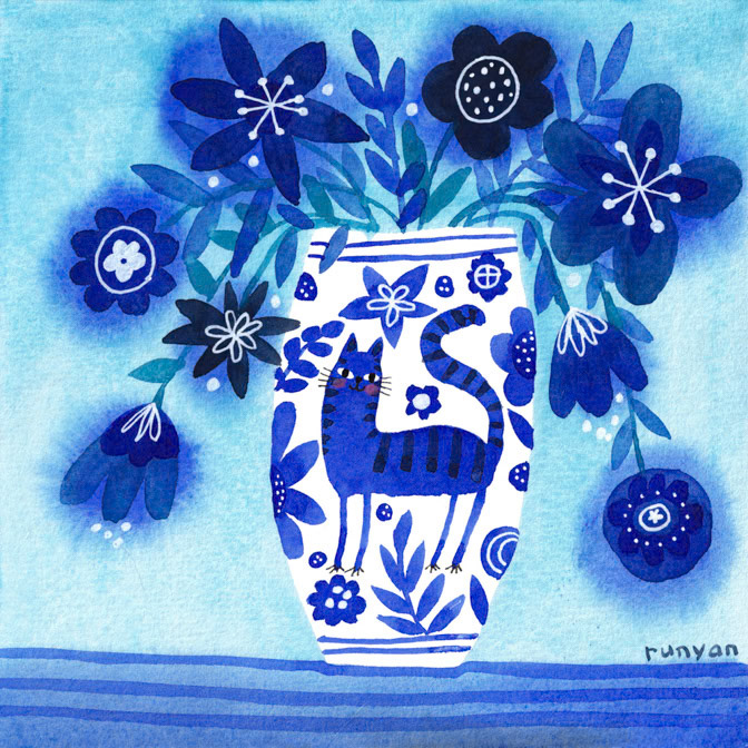 FLOWER CAT VASE _Cats _  Creatif