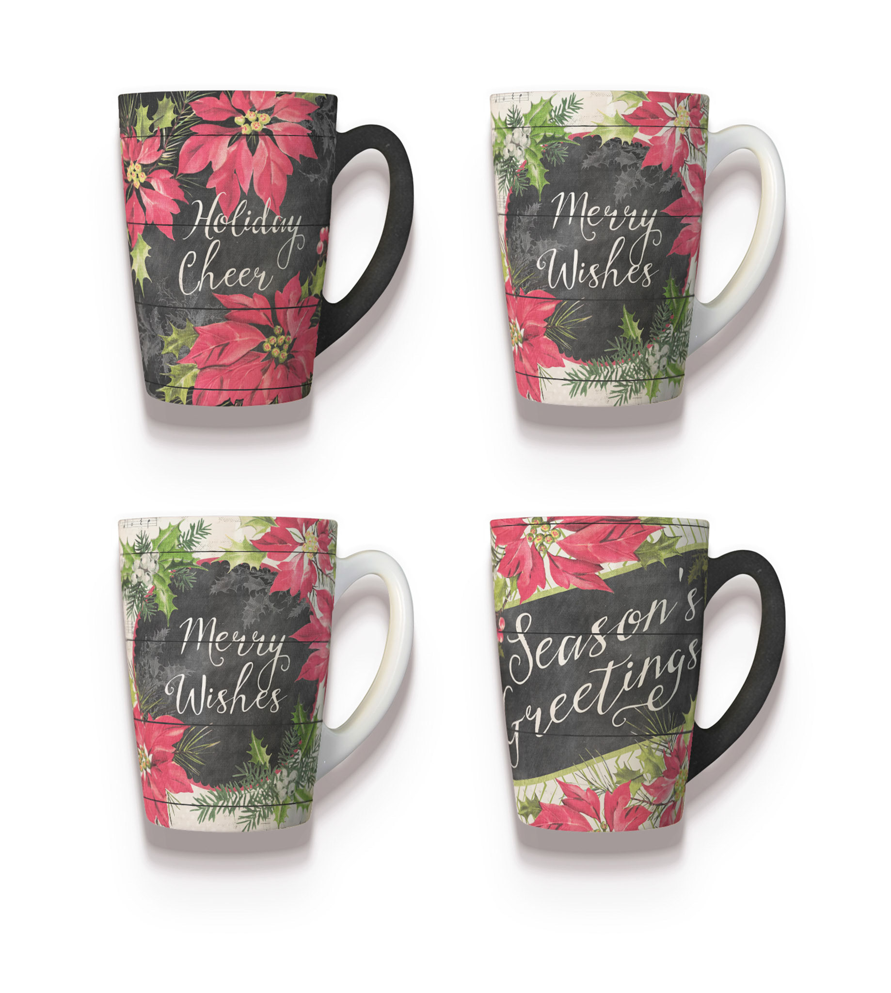 SH_Cmas_1620_Cmas Vintage Poinsettia Mug Collection_Creatif ©Steve Haskamp - Creatif License