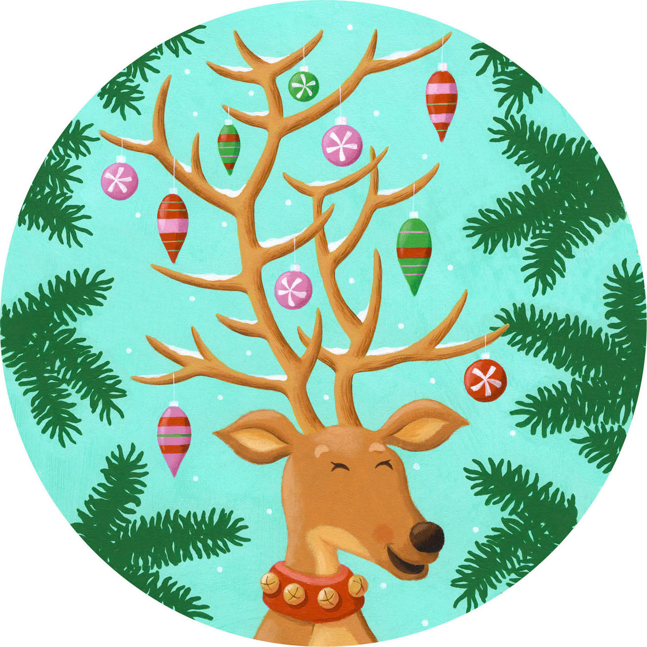 SH_Cmas_681a-ReindeerWithOrnamentsPlate ©Steve Haskamp - Creatif License
