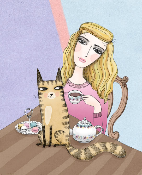 Girl 2 _Cat- Fashion- Girls- Trendy _  Creatif