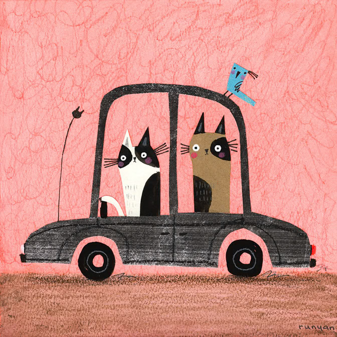 AUTO RIDE - Terry Runyan - Creatif _Cat _  Creatif ©Terry Runyan - Creatif License