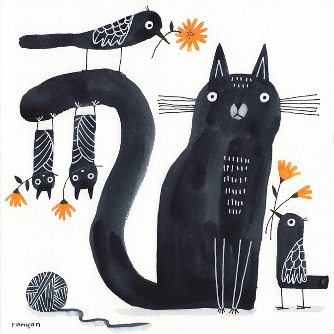 LUCKY BLACK CAT - Terry Runyan - Creatif _Cat _  Creatif