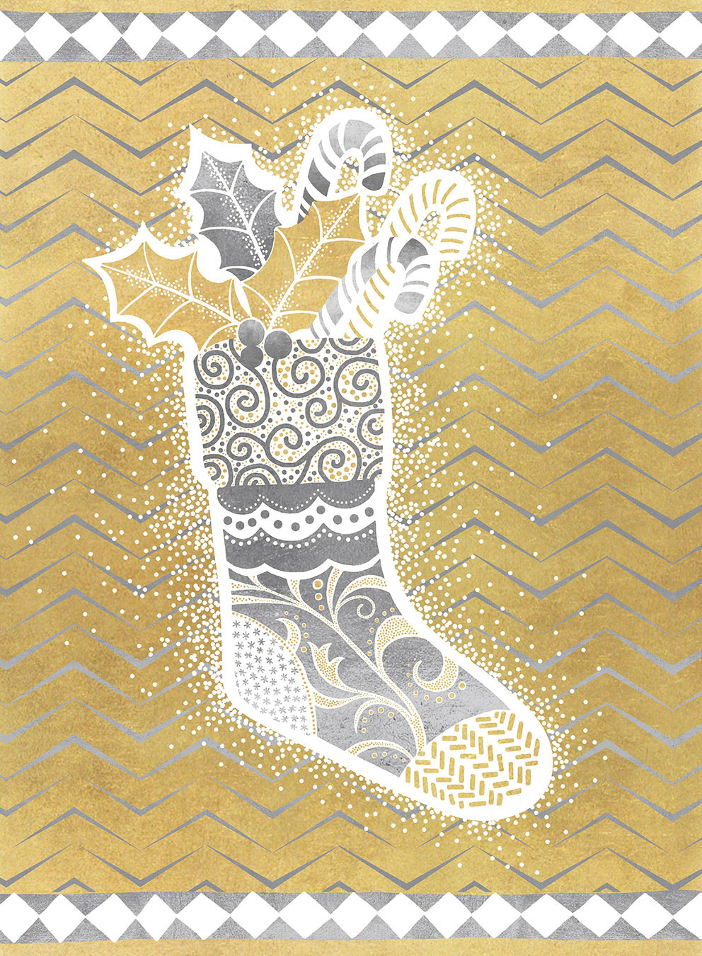 SH_Cmas_1240c_Stocking Silver and gold_Creatif ©Steve Haskamp - Creatif License