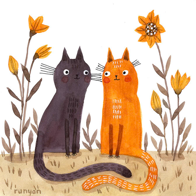 CATURDAY COUPLE - Terry Runyan - Creatif _Cat _  Creatif ©Terry Runyan - Creatif License