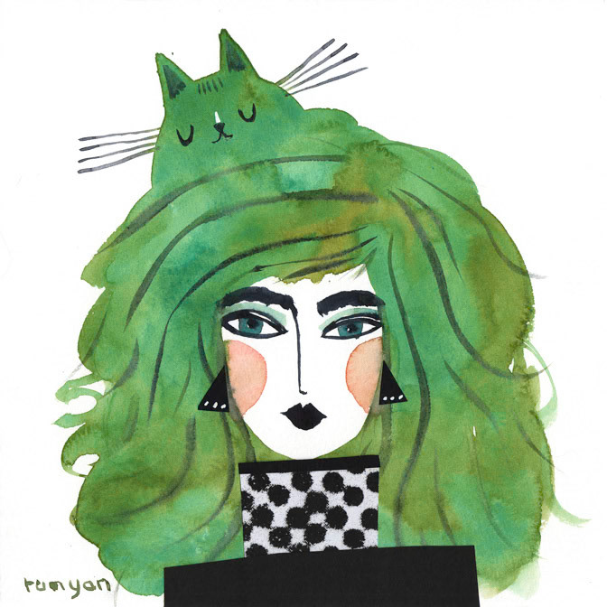 04-27-2022 GREEN CAT HAT _Cat- Green- Hat _  Creatif