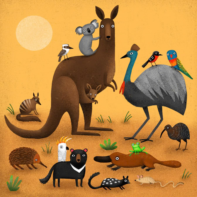 Australian Friends Plus Kiwi 100dpi _Animals _  Creatif ©Terry Runyan - Creatif License