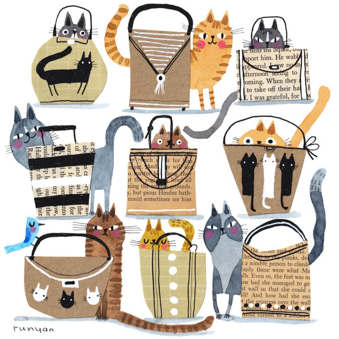 PURSE CATS _Cats- Purse _  Creatif ©Terry Runyan - Creatif License