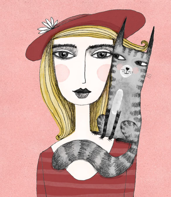 Girl 1 _Cat- Fashion- Girls- Trendy _  Creatif