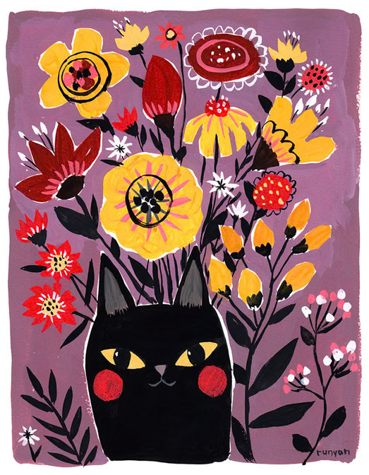 BLACK CAT VASE _Cat _  Creatif