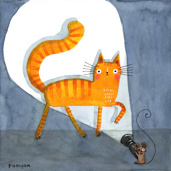 04-08-2022 IN THE SPOTLIGHT _Cat- flashlight- Mouse _  Creatif