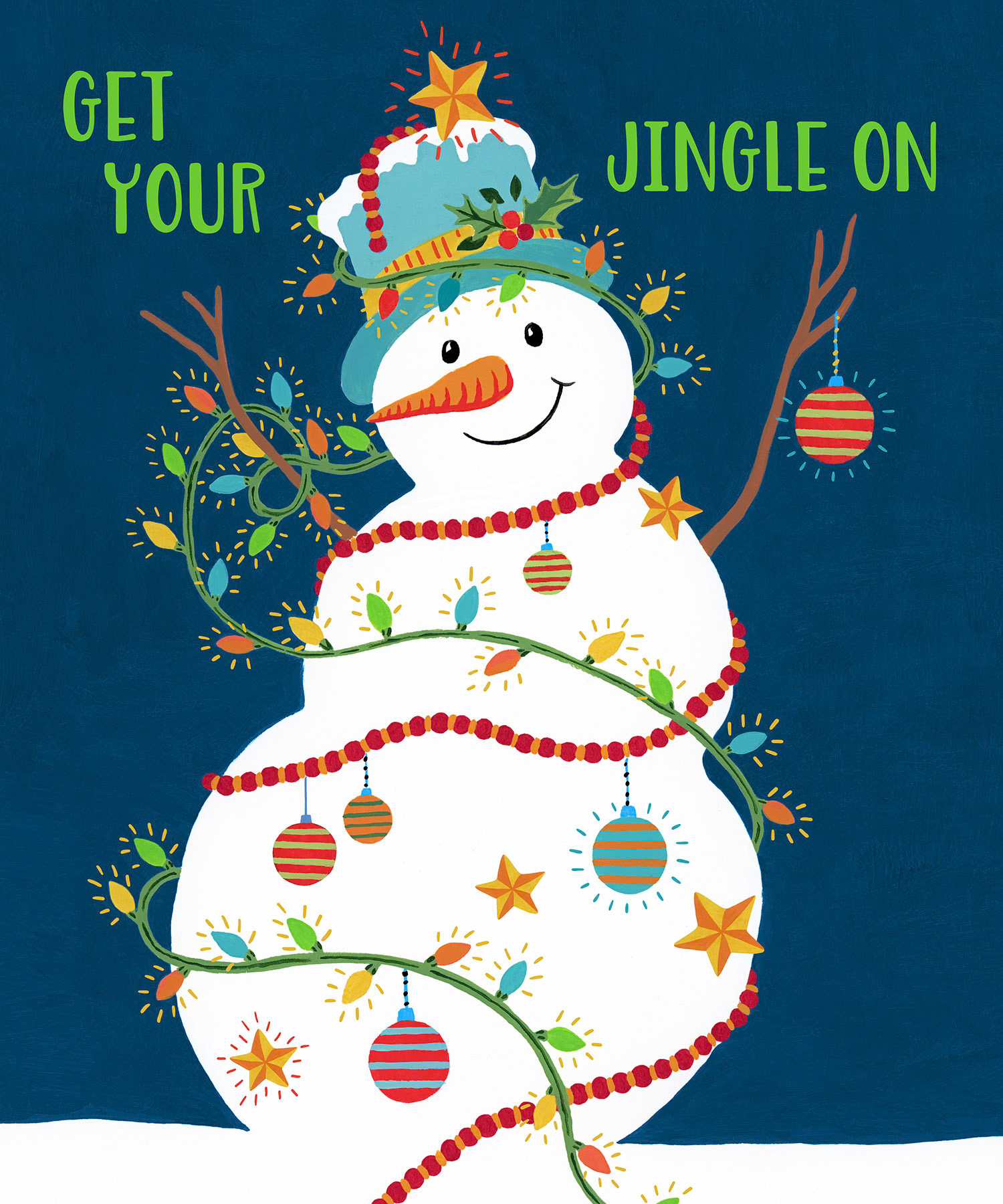 SH_Cmas_2795b_Snowman Wrapped in Lights 10x12_Creatif ©Steve Haskamp - Creatif License