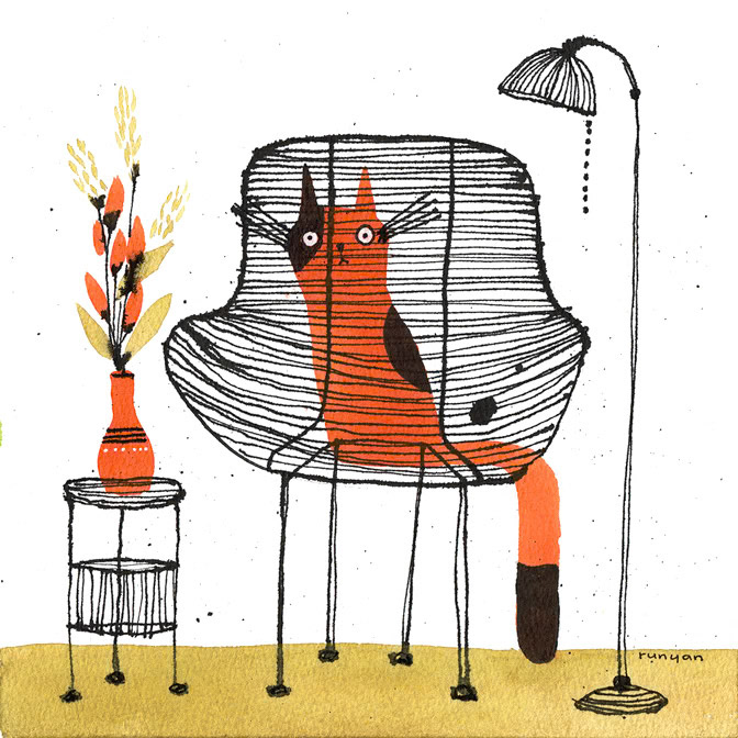 TABLE &amp; CHAIR - Terry Runyan - Creatif _Cat _  Creatif ©Terry Runyan - Creatif License