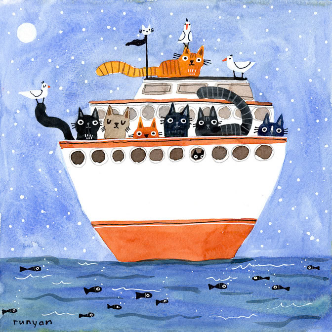 NIGHT CRUISE _boat- Cat _  Creatif