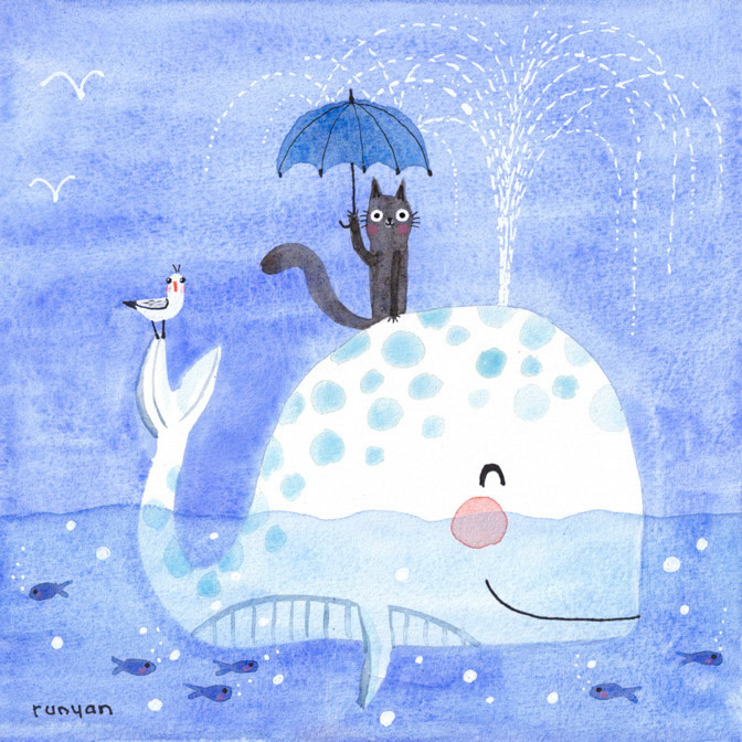 WATER FOUNTAIN _Cat- Fish- Umbrella- Whale _  Creatif ©Terry Runyan - Creatif License