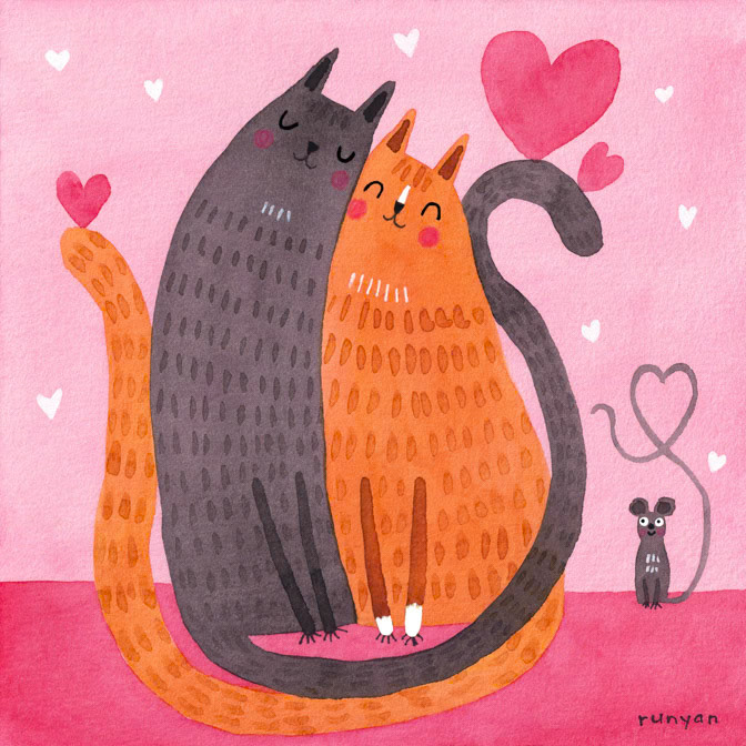 HAPPY HEARTS clean _Cat- Love _  Creatif