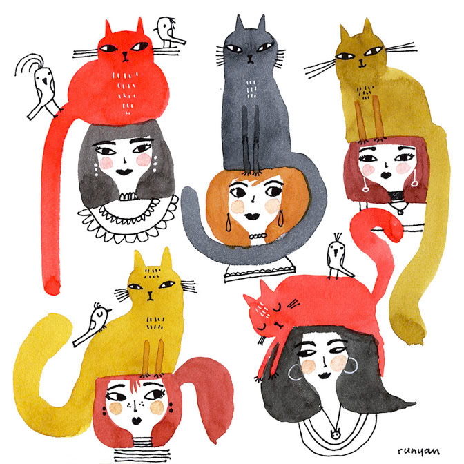 WEDNESDAY TOPPERS - Terry Runyan - Creatif _Cat Hat _  Creatif