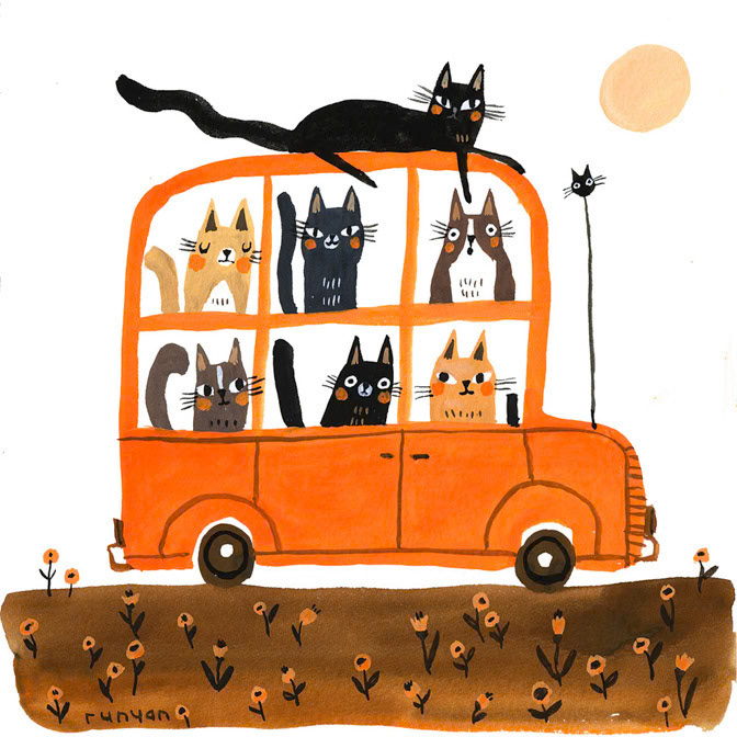 ON THE ROAD AGAIN _Cat _  Creatif-2 ©Terry Runyan - Creatif License