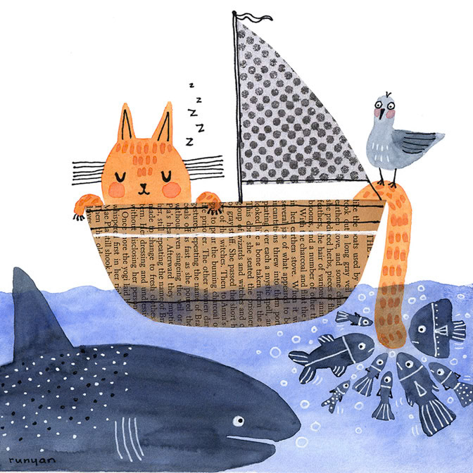 WET &amp; DRY - Terry Runyan - Creatif _Cat- Fish- shark _  Creatif