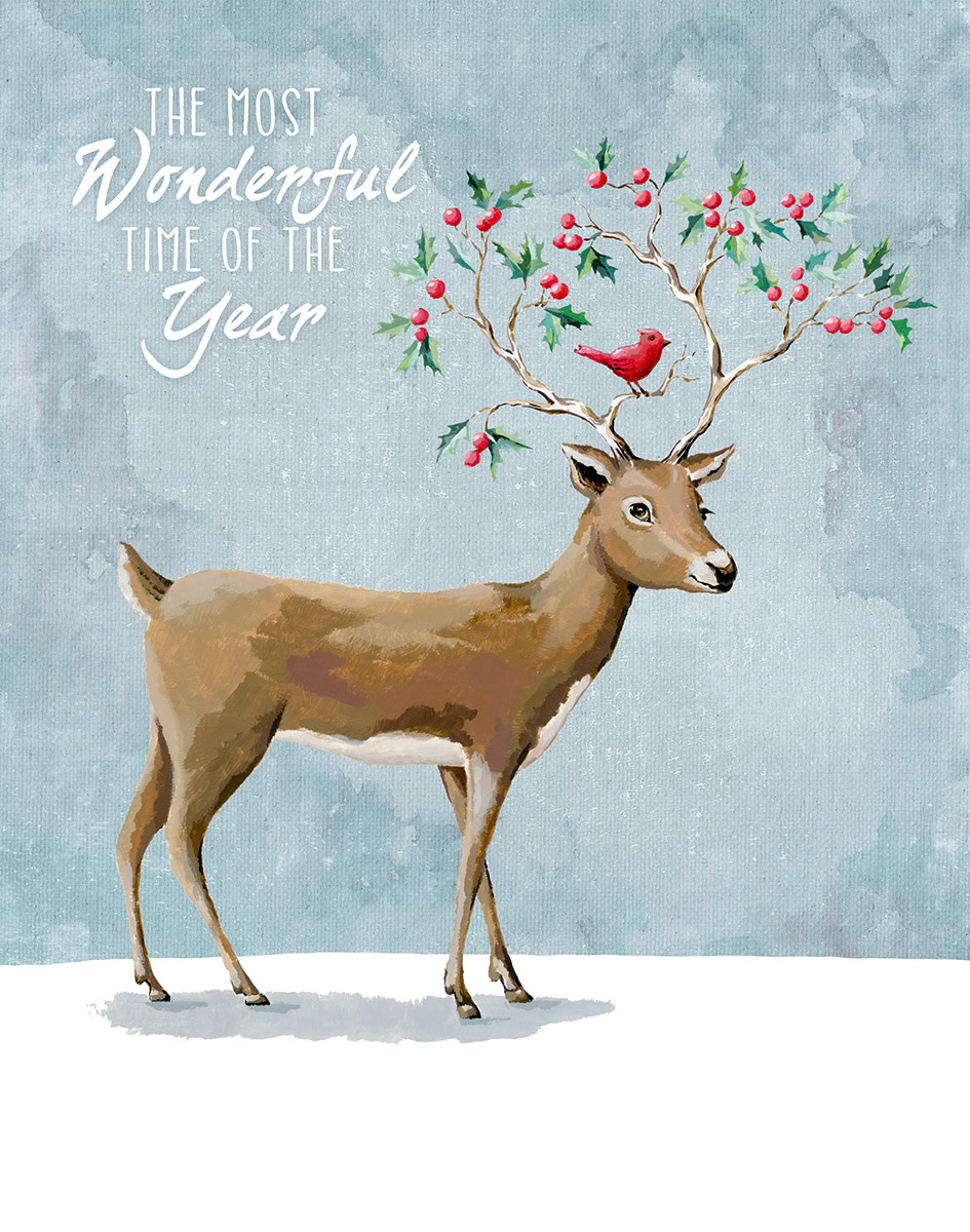 SH_Cmas_2334c_Deer with Holly Antlers_Creatif ©Steve Haskamp - Creatif License