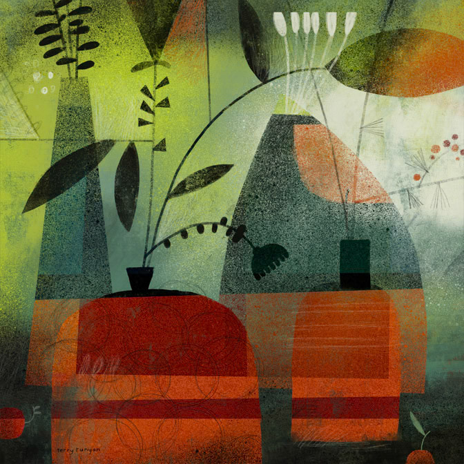 LAYERED VASES _Floral _  Creatif ©Terry Runyan - Creatif License