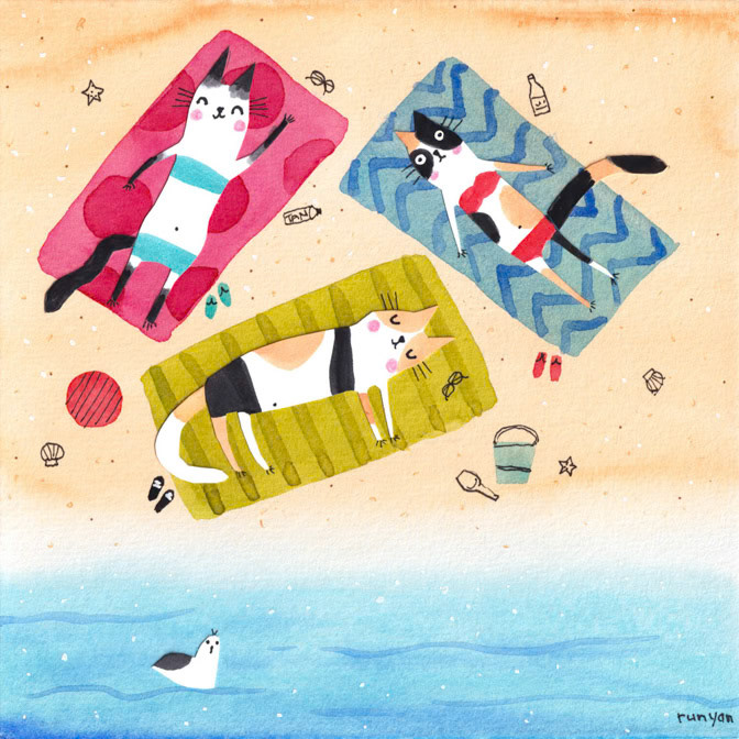 BEACH BUMS _Beach- Cats _  Creatif
