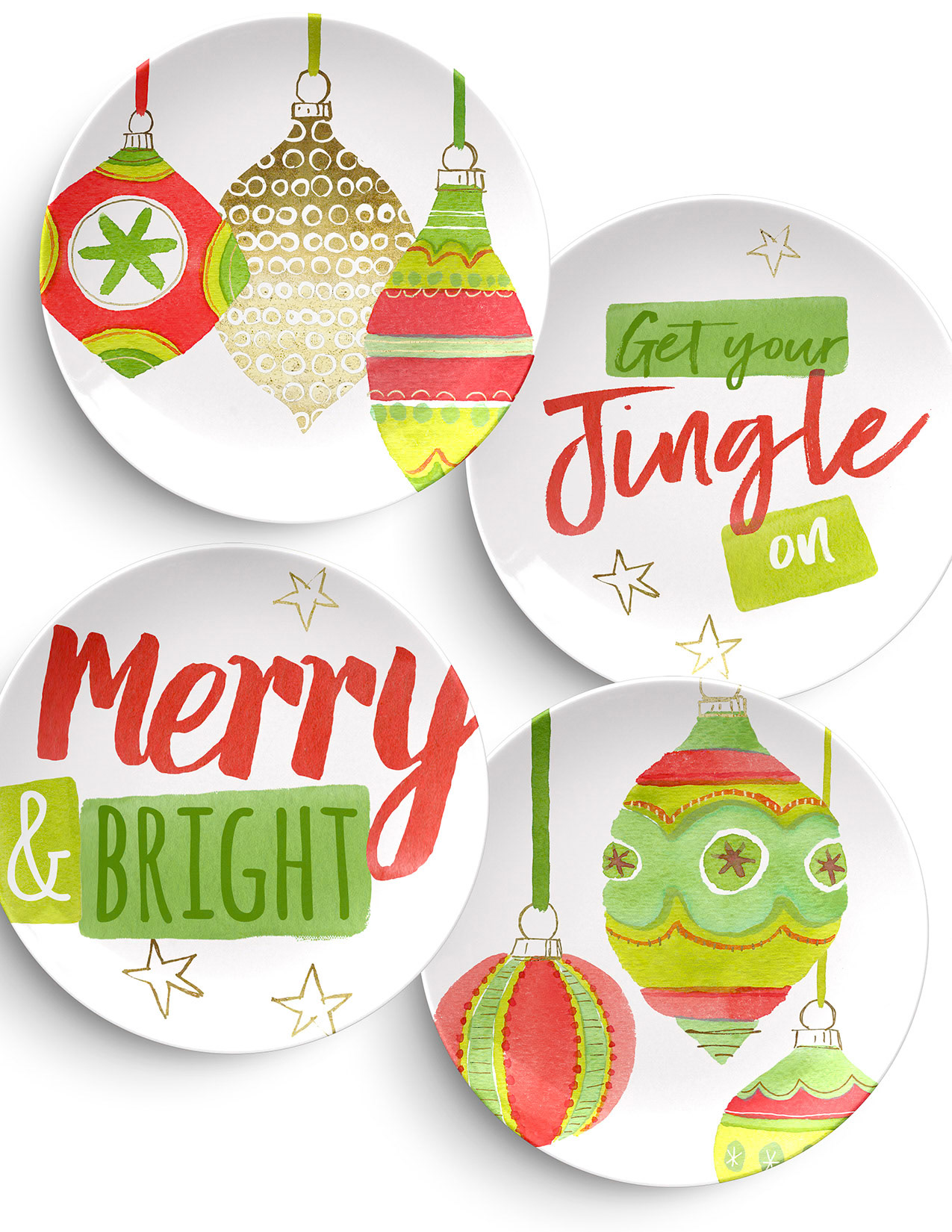 SH_Cmas_Watercolor Ornament Plate Collection_Creatif ©Steve Haskamp - Creatif License