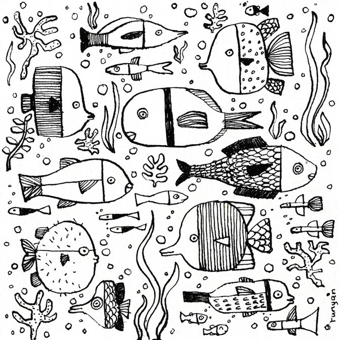 INK FISH - Terry Runyan - Creatif _Fish _  Creatif ©Terry Runyan - Creatif License