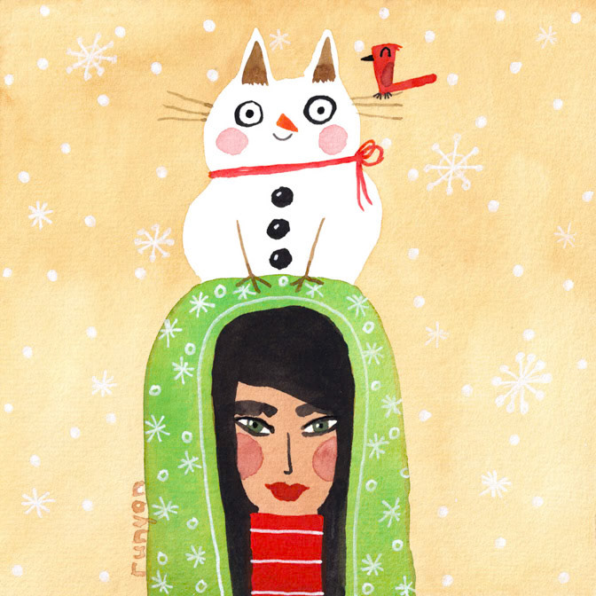 SNOW CAT HAT _Cat Hat- christmas- Girls _  Creatif